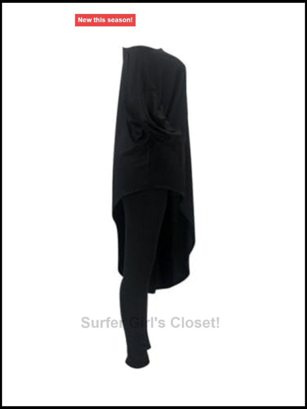 Casual 2 Piece Outfit Off Shoulder Irregular Hem Tunic Top Bodycon Pants Set - Picture 4 of 5